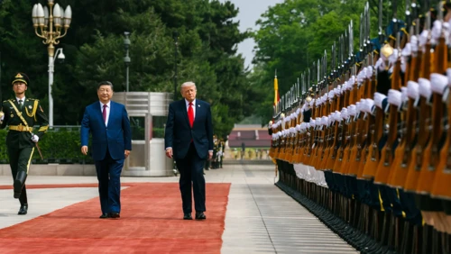 President Xi and President Trump at US-China summit in Beijing