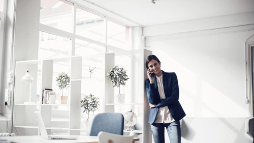 businesswoman talking on the phone