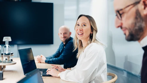 Group of employees at the meeting room