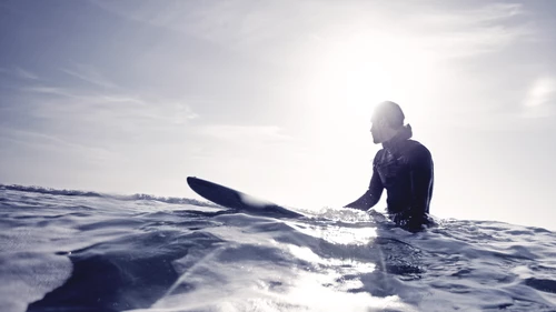 Surfer in ocean